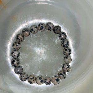 Dalmatian jasper bracelet